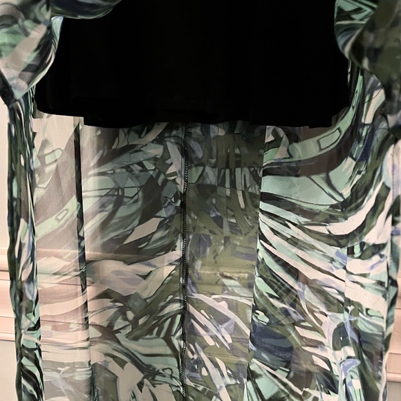 💚 Jennifer Lopez Palm Paradise Maxi Dress | Halter Neckline | Size 18 - Picture 7 of 10